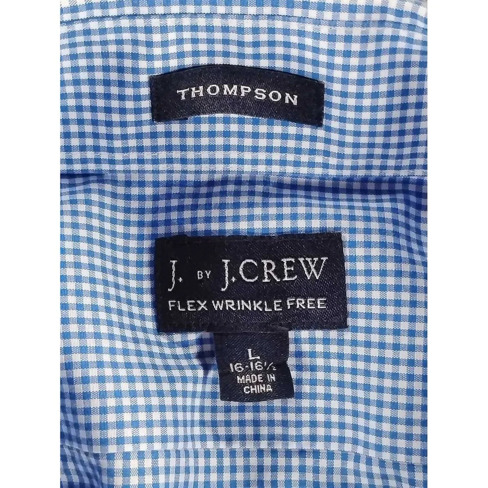 Preppy Minimalist J. Crew Thompson Men's Large Gingham Flex Button Down Dress